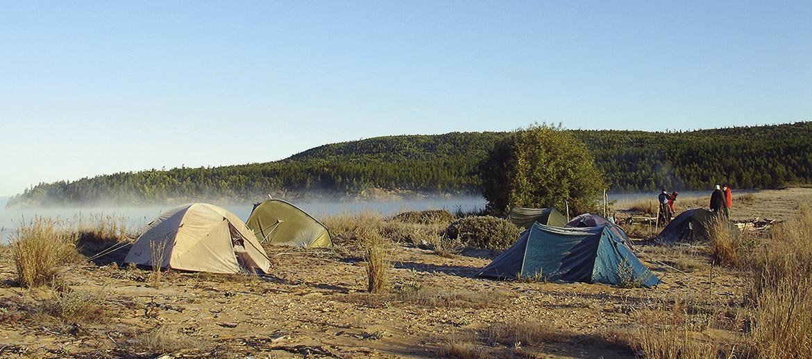 Camping an der Mündung der Frohlika